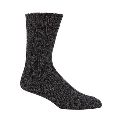 Mantaray Pack of two grey chunky knit wool twist socks
